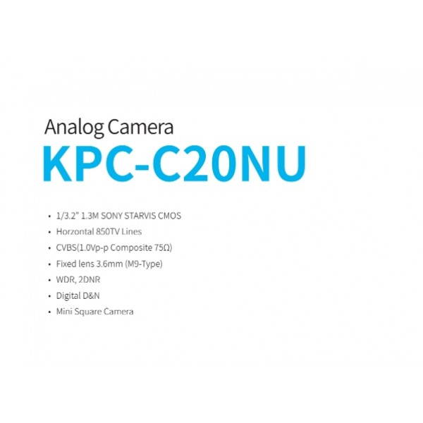 KT&C KPC-C20NU Super Miniature Camera 850 TVL Starvis 12V 23mm x 22mm, 3.6mm Lens replacement model of KPC-S23NH