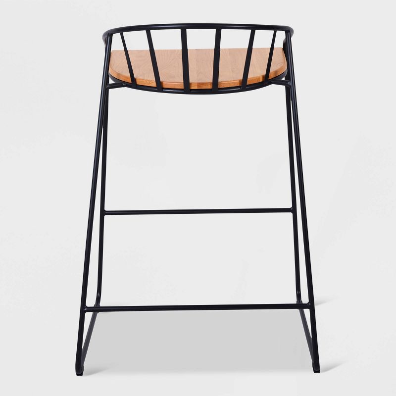 Set of 2 Bedford Barstools Black - ClickDecor