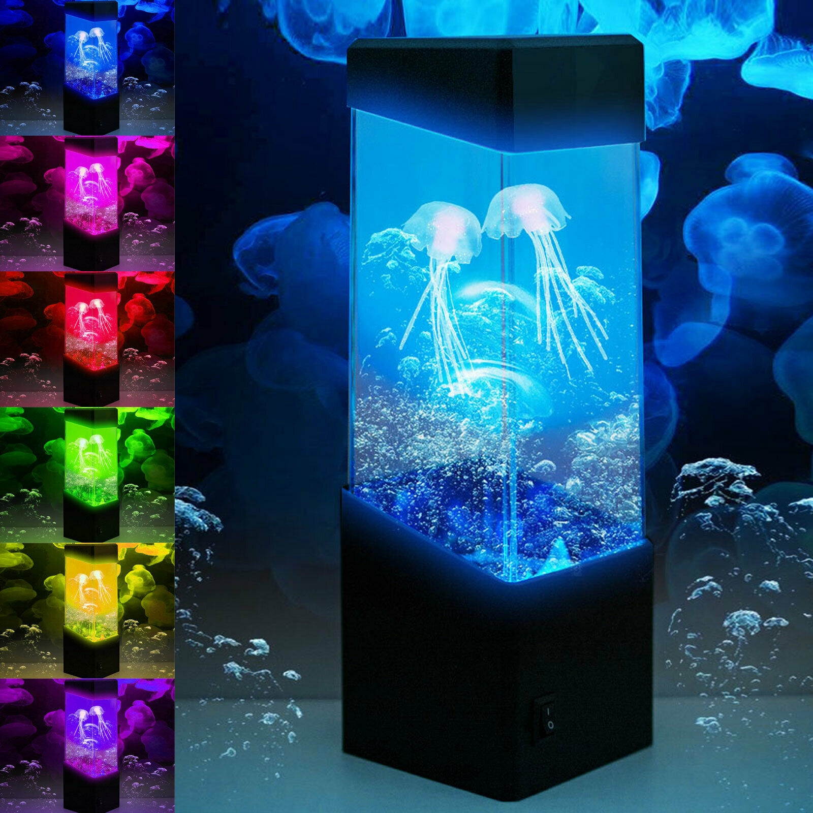 Jellyfish LED Lighting Fish Tank Mood Lamp Night Light Colorful Change