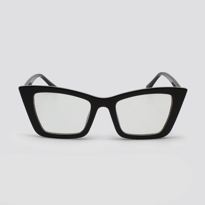 Women's Blue Light Filtering Cateye Plastic Sunglasses - Wild Fable™ Black