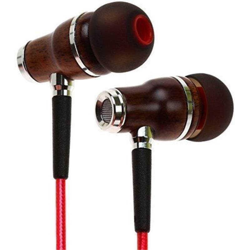 symphonized nrg 2.0 earbuds with microphone, noise isolating headphones earbuds heavy deep bass earphones ear buds, in ear headphones for iphone android phone ipad tablet laptop and more lava red