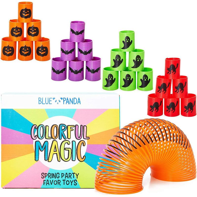 Spooky Central 24 Pack Magic Springs Party Favors for Halloween in 4 Colors, 1.75 x 2 in
