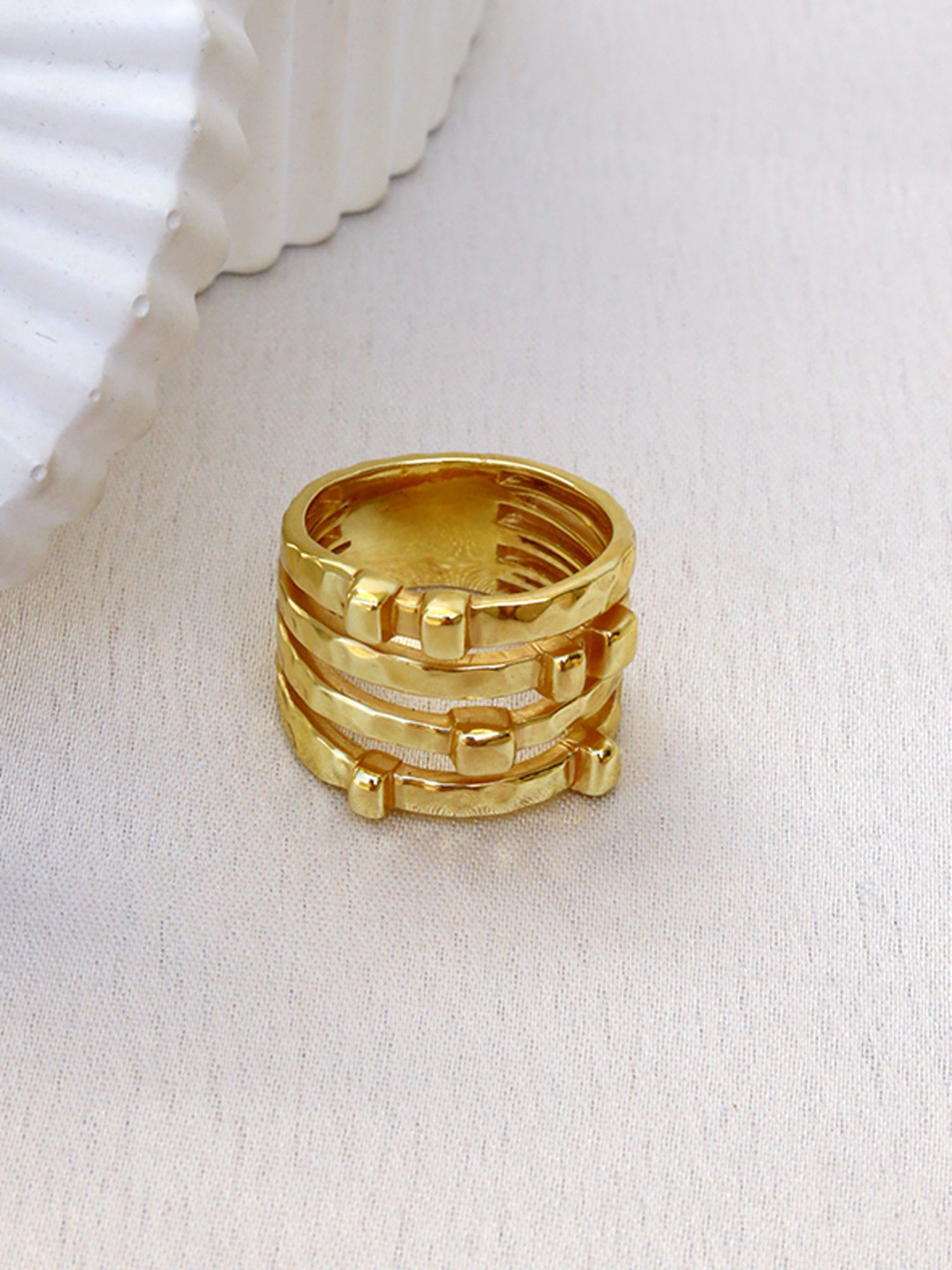 Sohi Silver-Plated Statement Ring