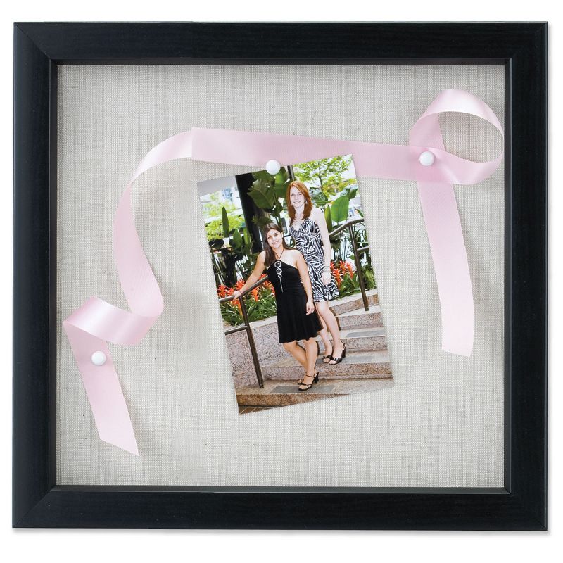 12"x12" Linen Inner Display Shadow Box Frame Black - Lawrence Frames