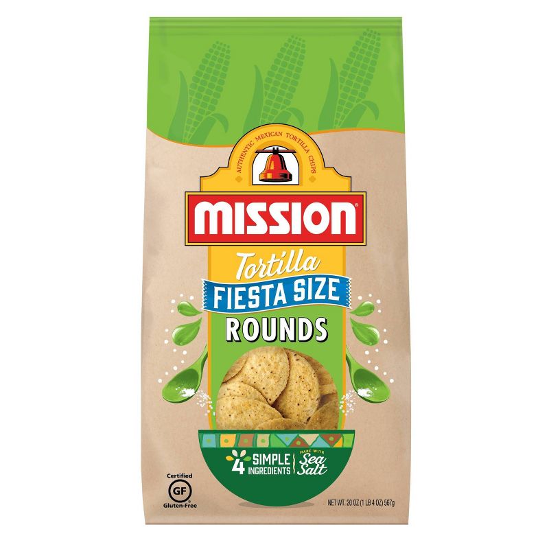 Mission Fiesta Size Round Tortilla Chips - 20oz
