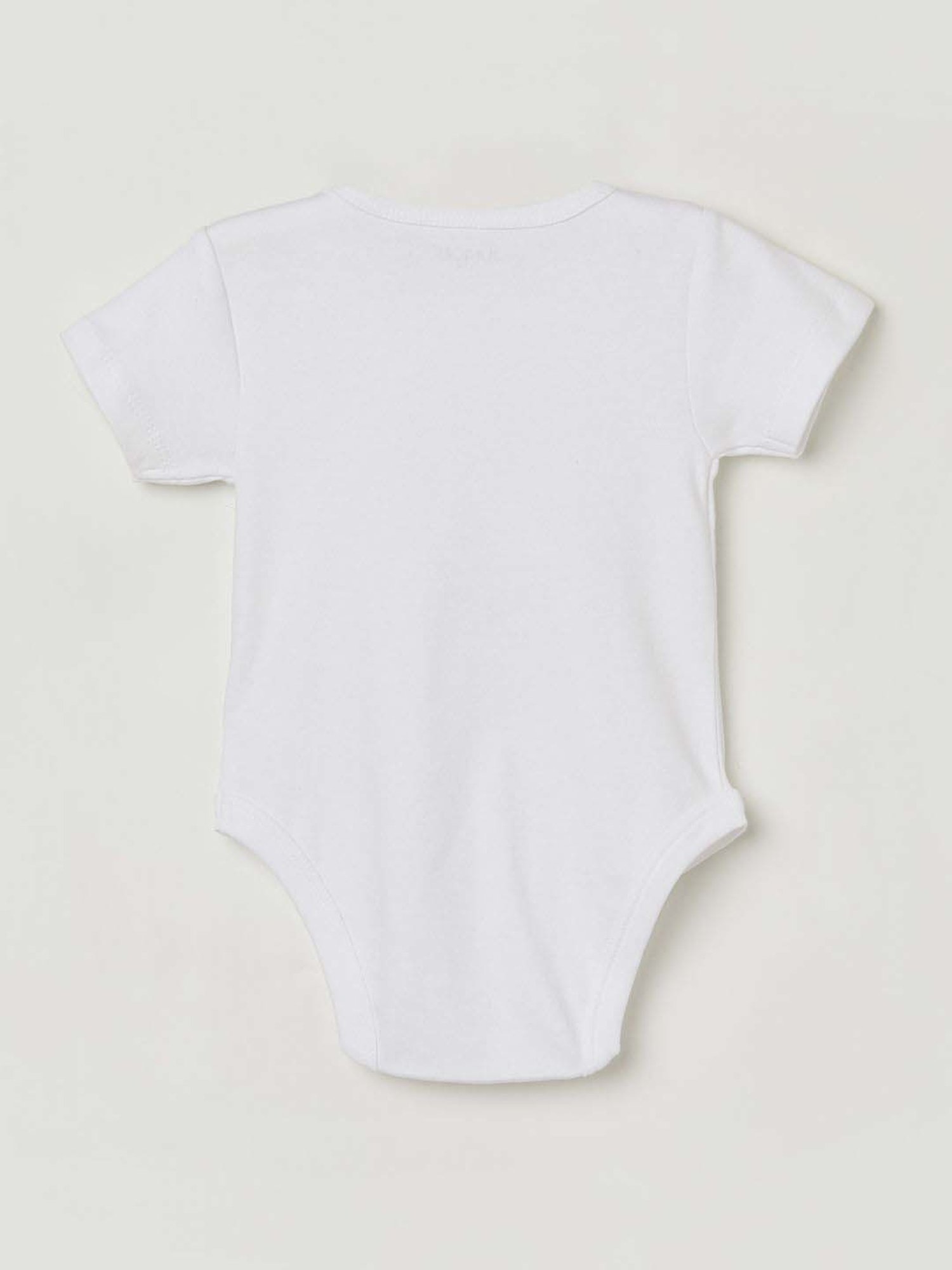 Juniors by Lifestyle White & Pink Cotton Printed Onesie Set