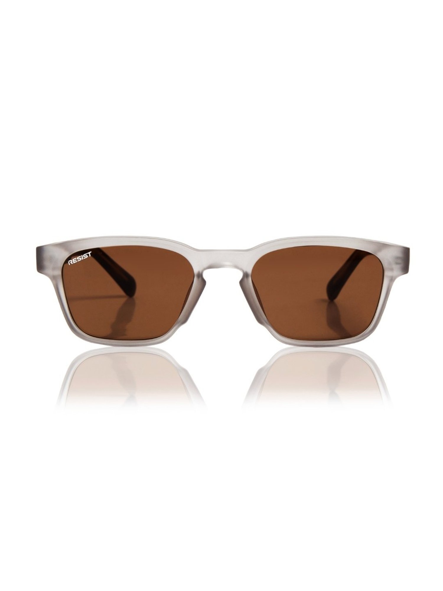 Resist Eyewear Brown Wayfarer Polarized Unisex Sunglasses