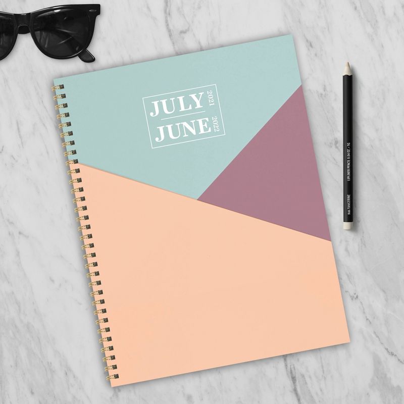 2021-22 Academic Planner 8.5" x 11" Flexible Cover Weekly/Monthly Wirebound Rose - The Home Edit