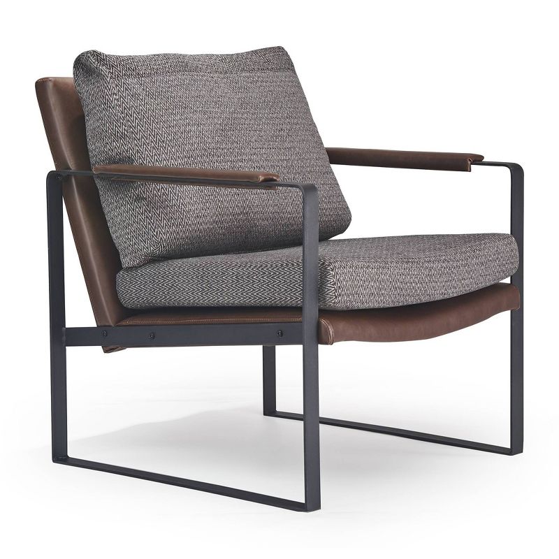 24" Amelie Mid-Century Modern Armchair Distressed Gray - Adore Décor