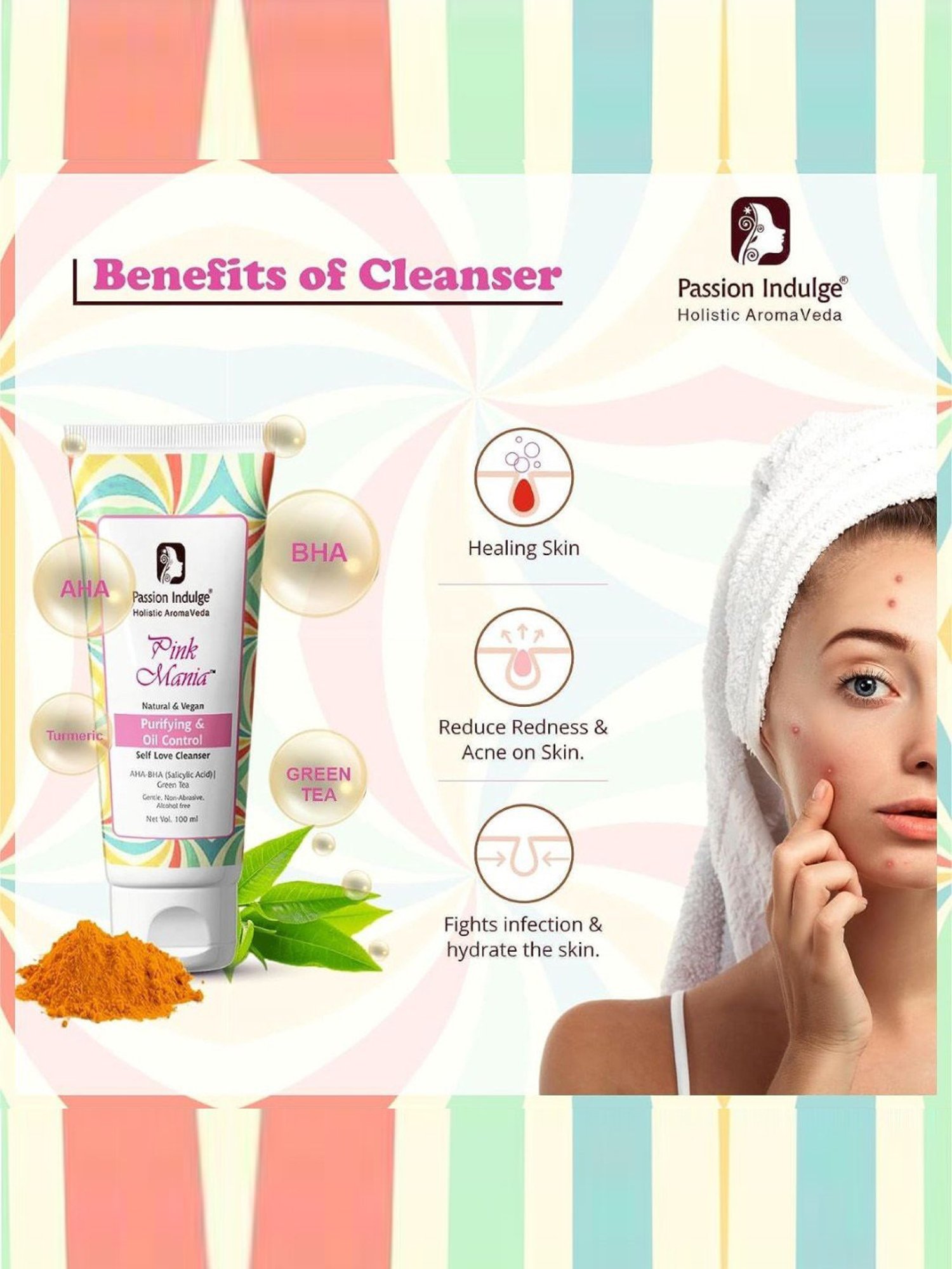 Passion Indulge Pink Mania Purifying & Oil Control Self Love Cleanser - 100 ml