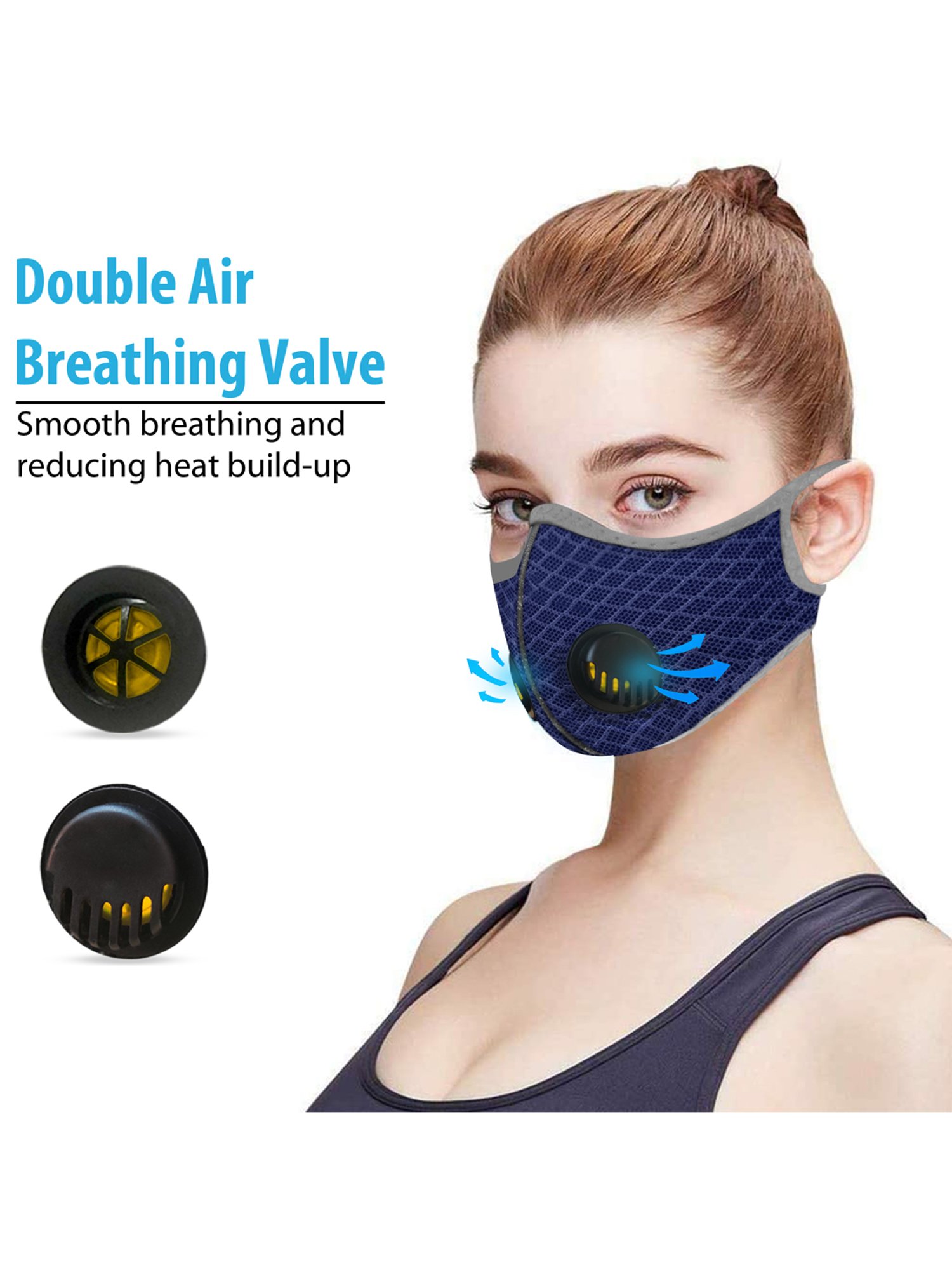 Lioncrown 4 Layered N95 Face Mask with Dural Air Valves