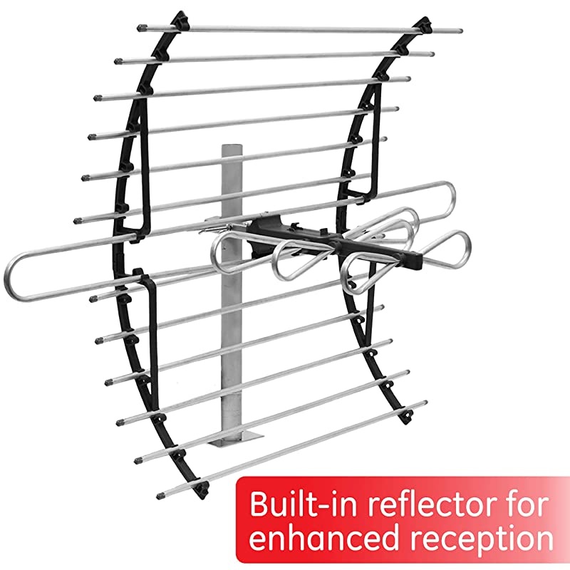 Attic Mount TV Antenna Long Ran Antenna Supports 4K 1080P Digital HDTV VHF UHF Indoor Directional Antenna Mounting Pole Included Out of Sight Compact Design 33692