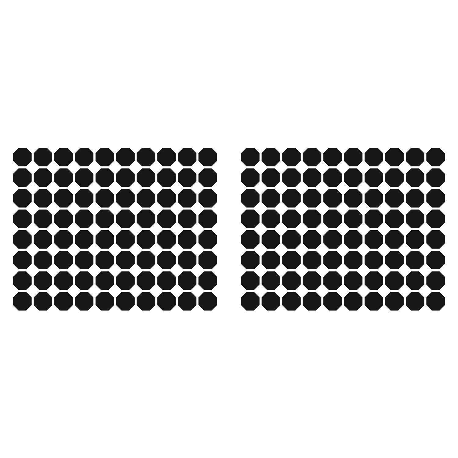 LiteMark 3.5 Inch Black Removable Octagon Decals - Pack of 18