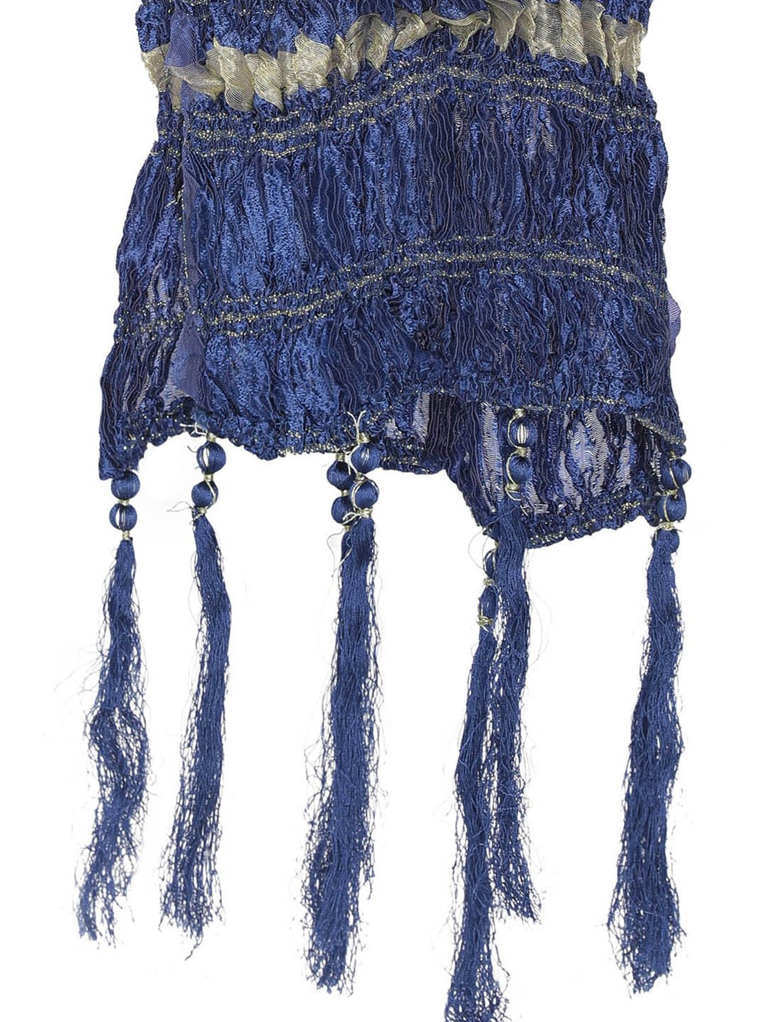 VASTRAMAY Royal Blue Viscose Self Pattern Dupatta