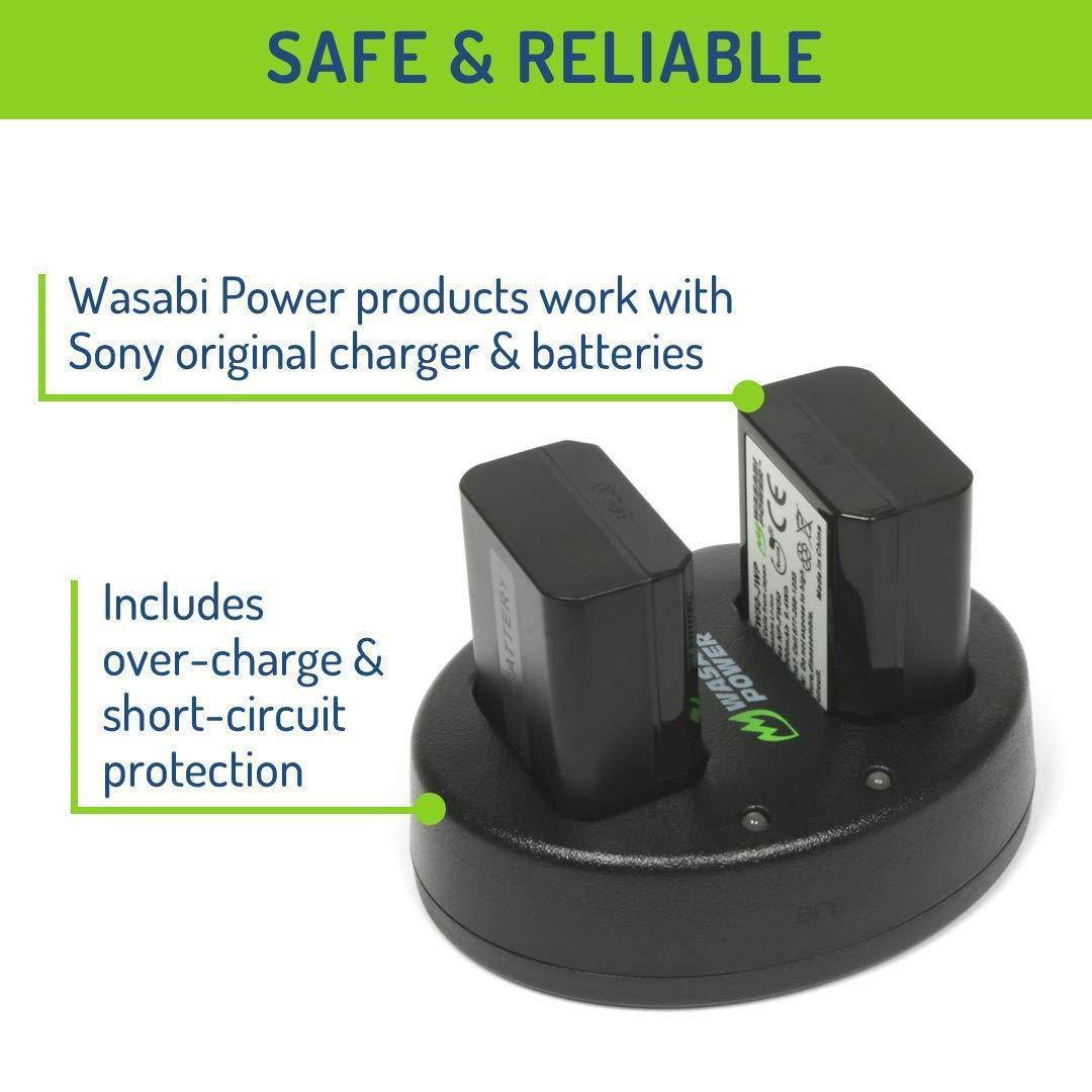 Wasabi Power Battery (2-Pack) and Dual Charger for Sony NP-FW50