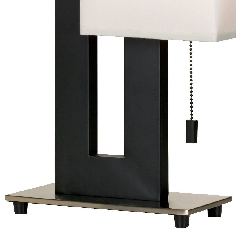 360 Lighting Floating Square Black Modern Table Lamp with Table Top Dimmer