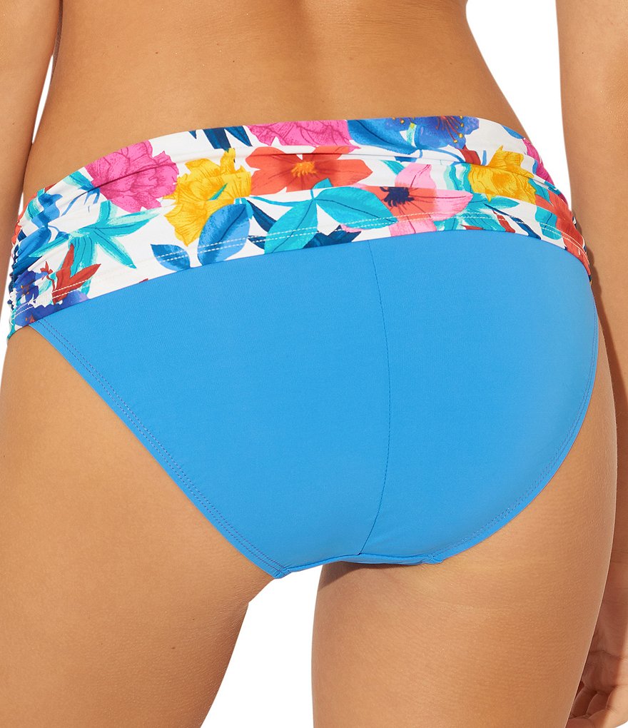 Antonio Melani Solid Belted High Neck Tankini Swim Top