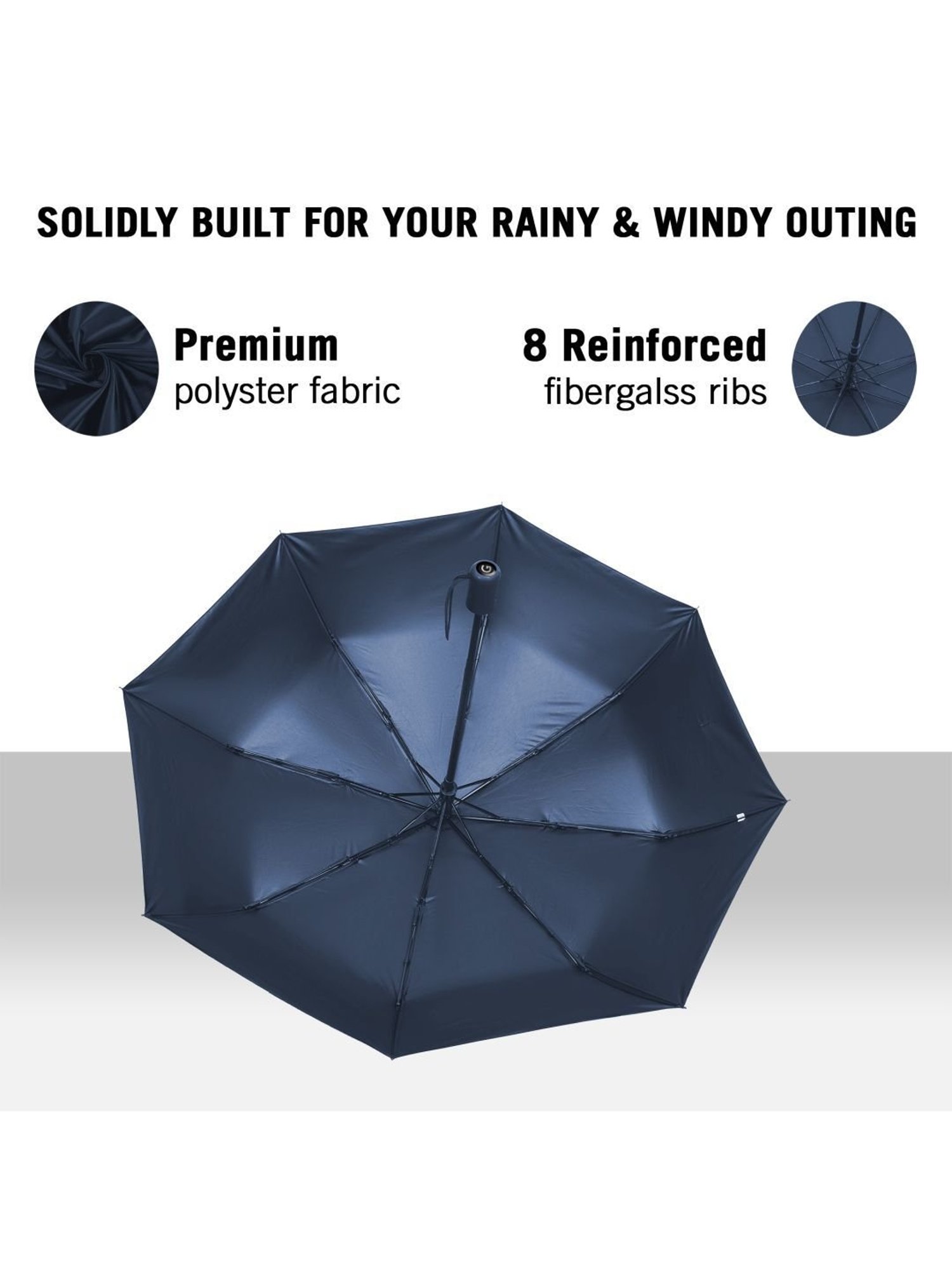 Giordano UV Protection Navy Blue Umbrella