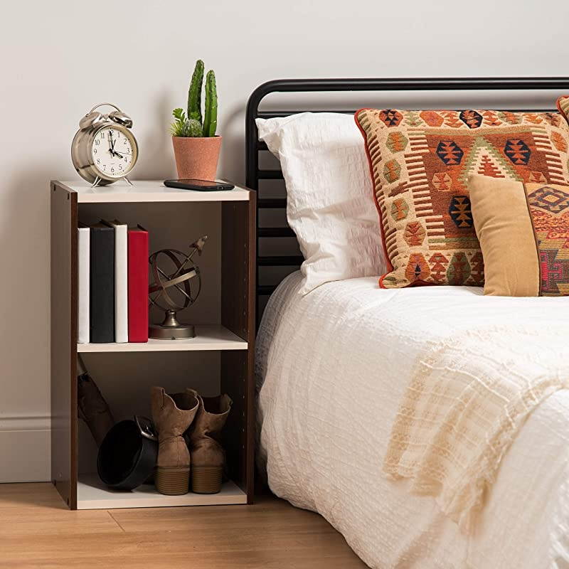 USA UB-6035 Space Saving Unit with Adjustable Shelf, 14"W x 24"H, Walnut Brown