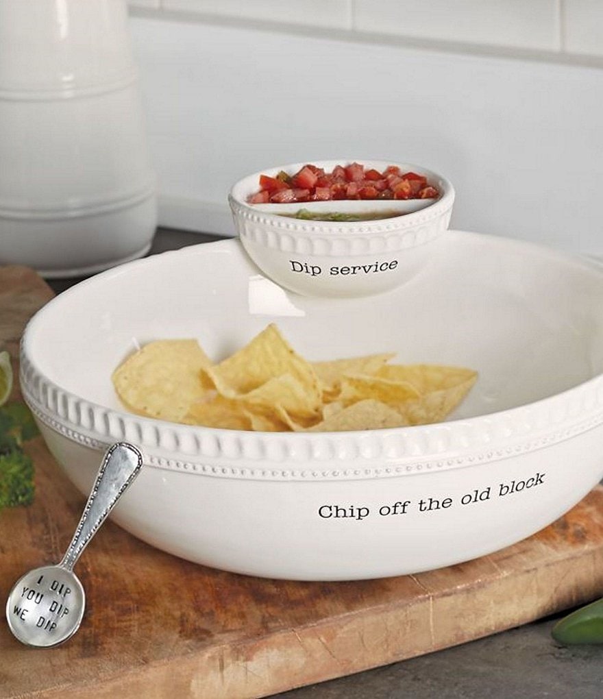 Mud Pie Chip Off the Old Block Stacked Chip & Dip Set