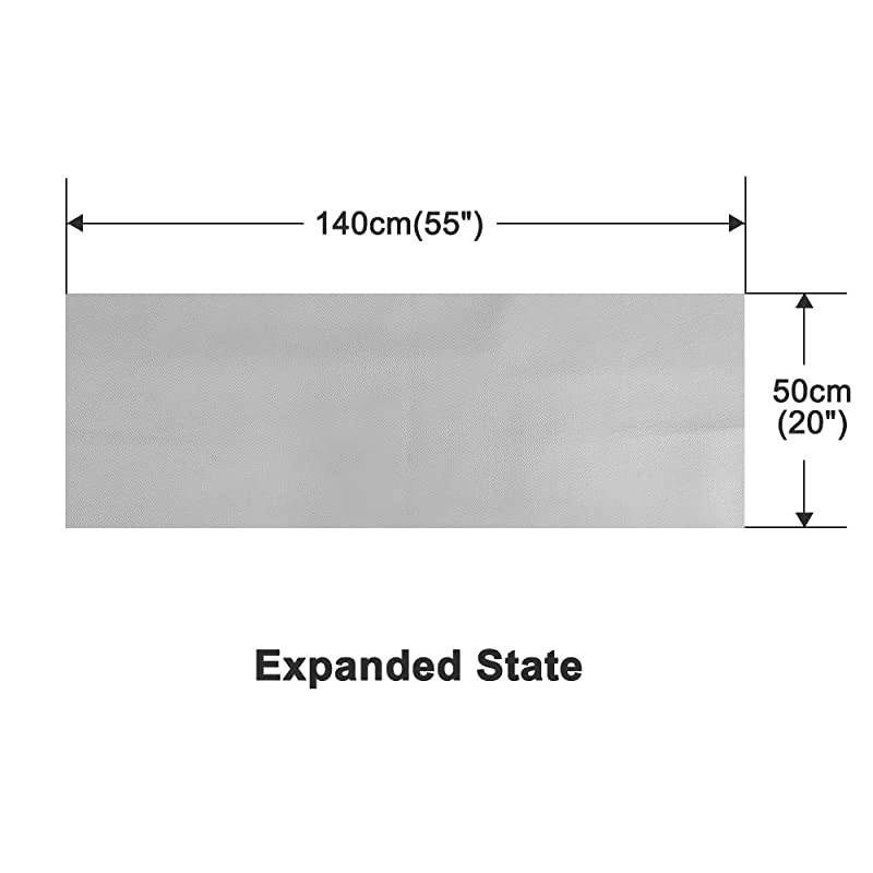 Grill Cloth Stereo Mesh Fabric for Repair Gray 55 x 20 in 140 x 50 cm