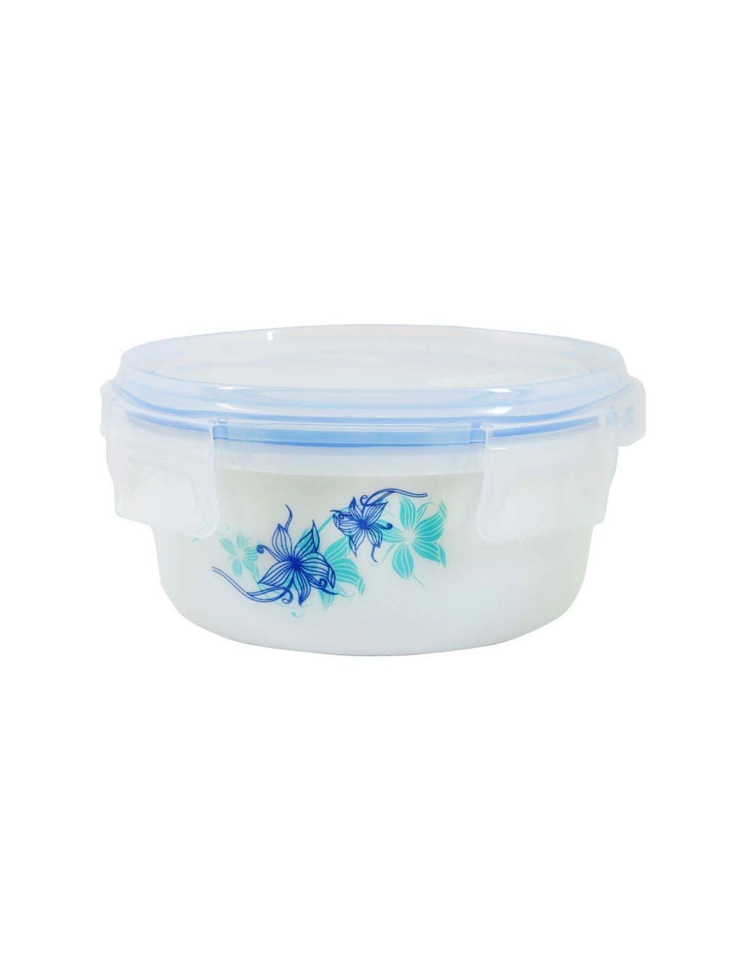 Cello White & Blue Opalware Storage Container (0.4 L) - Set of 4