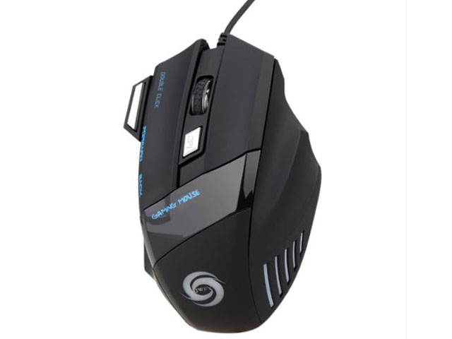 Gaming Mouse Wired [5500 DPI] [Programmable] Ergonomic Game USB Computer Mice RGB Gamer Desktop Laptop PC Gaming Mouse, 7 Buttons for Windows 7/8/10/XP, Black