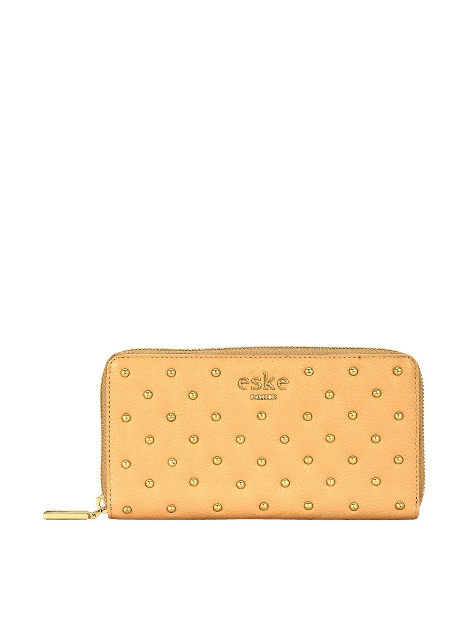 Eske Adela Bisque Embellished Zip Around Wallet for Women