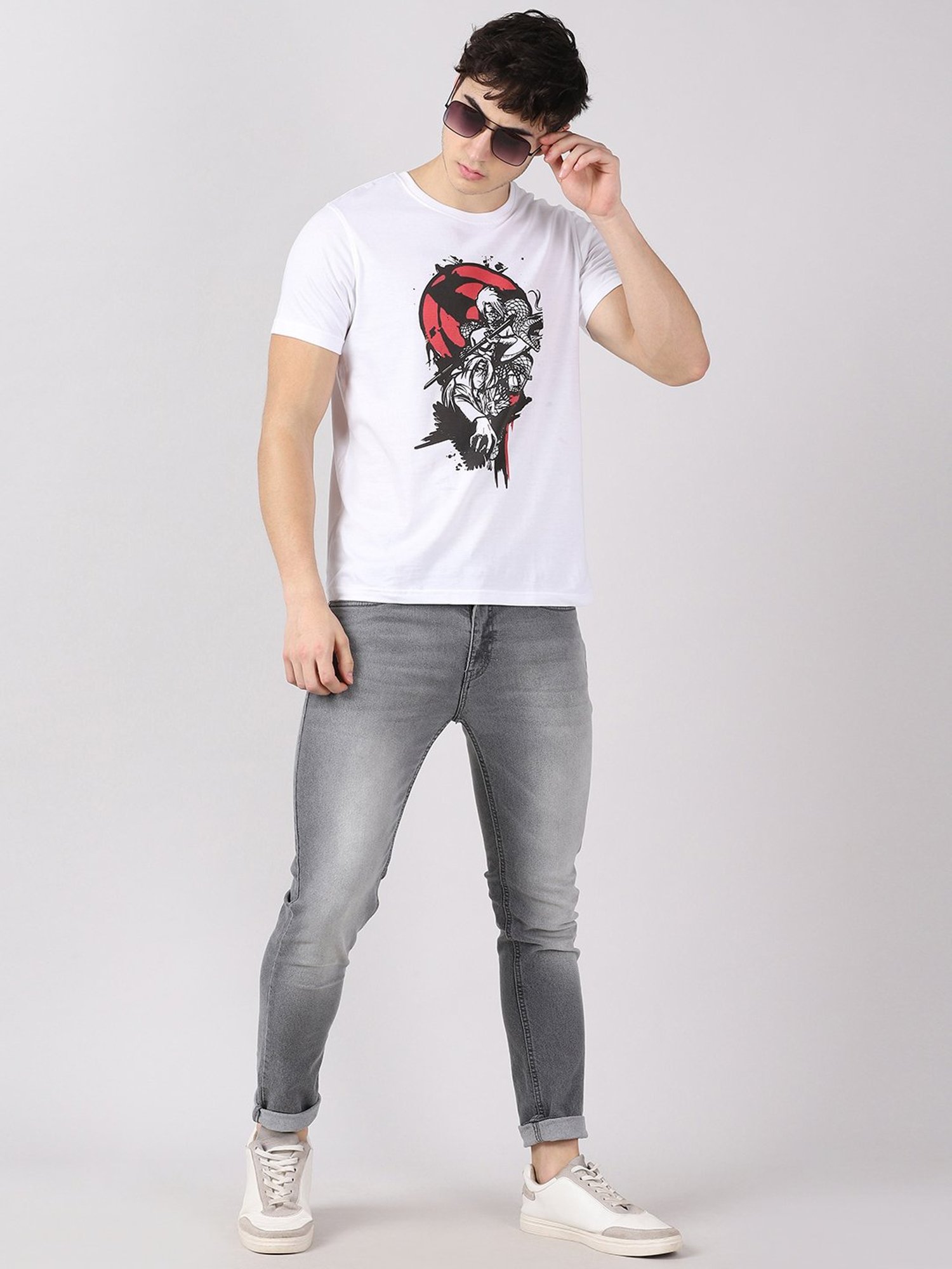 Bushirt White Cotton Crew T-Shirt