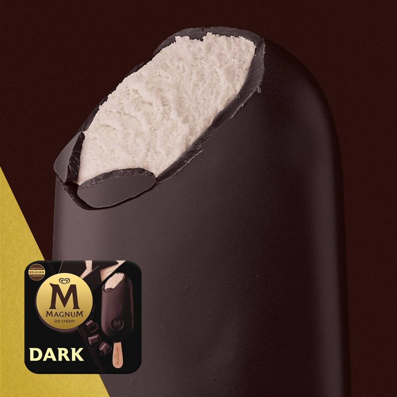 Magnum Vanilla Ice Cream Bars Dipped in Dark Chocolate - 3ct