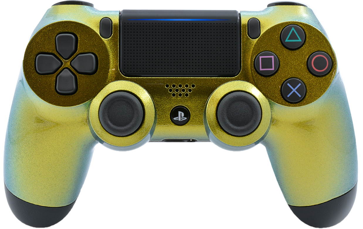 "Chameleon" Ps4 PRO Custom UN-MODDED Controller Exclusive Unique Design with CUSTOM LIGHTBAR