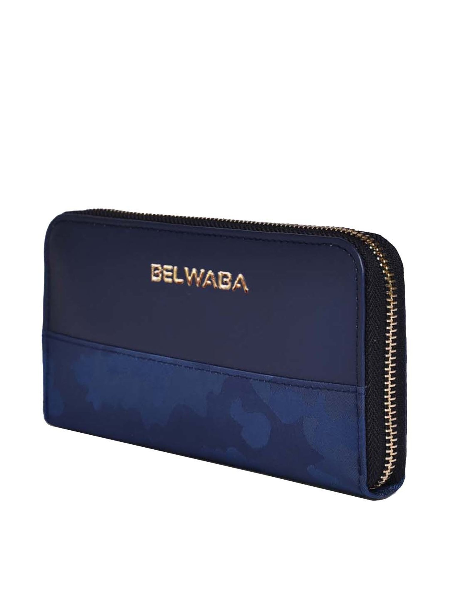 BELWABA Navy Printed Zip Around Wallet for Women
