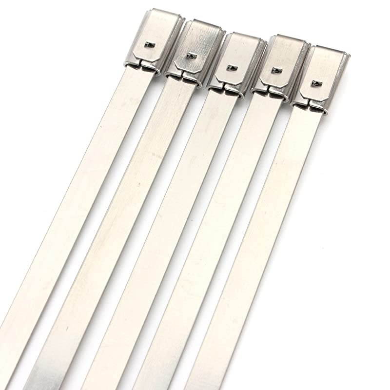 100pcs Stainless Steel Cable Ties 118 Inches 30CM SelfLocking Cable Zip Ties High Loop Tensile Strength Durability