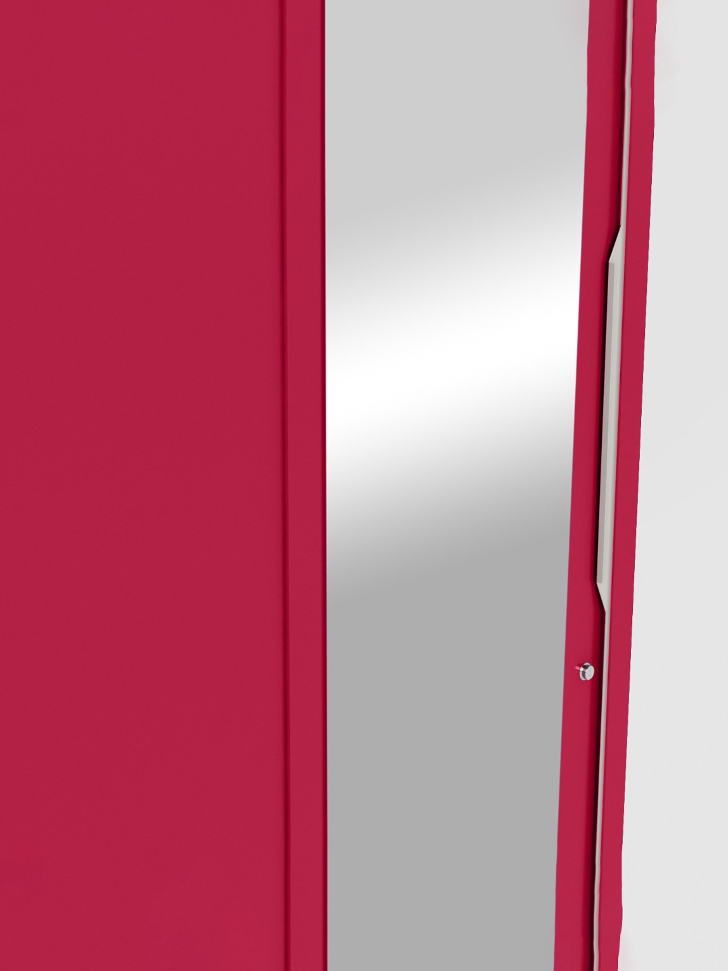 Godrej Interio Slide N Store Pro 2-Door Steel Wardrobe, Blush Red (1-Year Warranty, 1 Drawer)