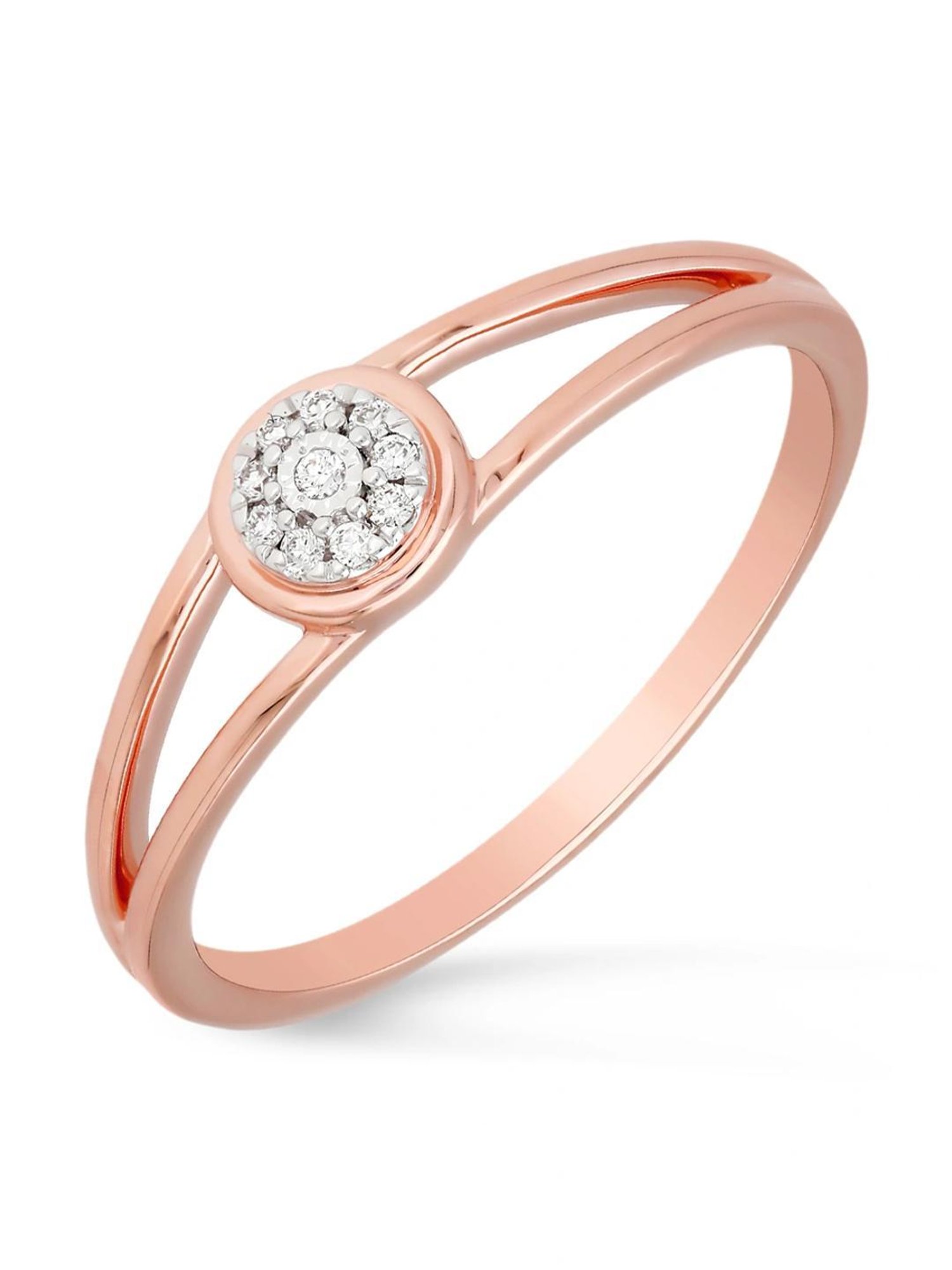 Mia By Tanishq Nature's Finest 14k Yellow Zigzag Treasures Gold Diamond Ring