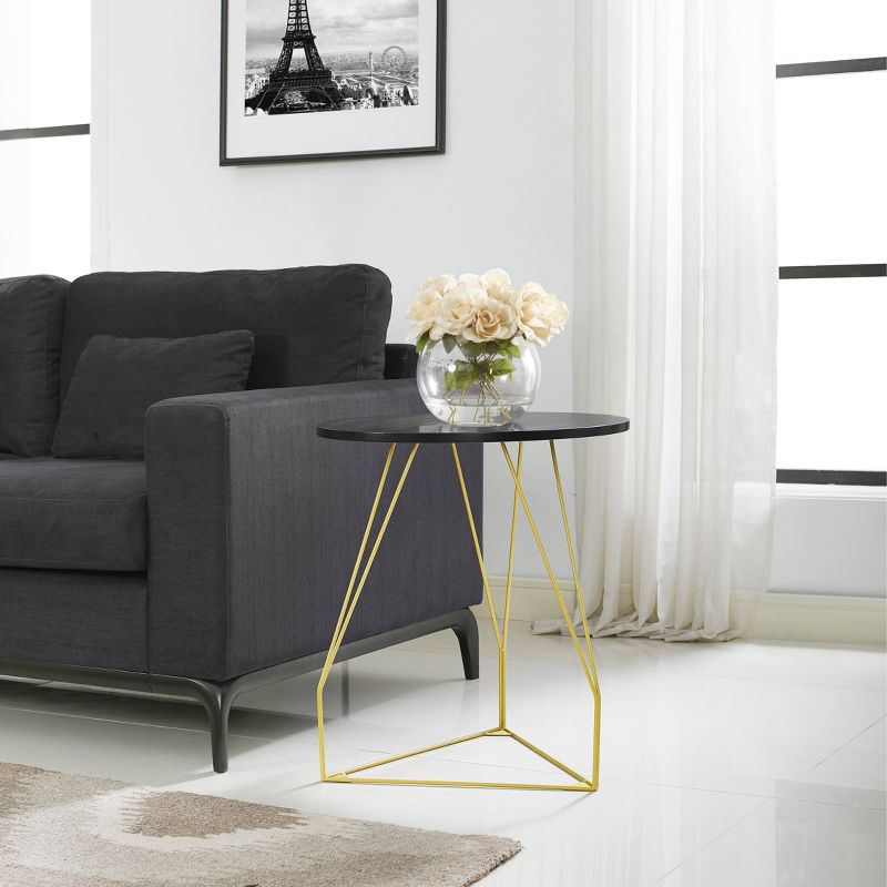 Orlando Accent Table Black/Gold - Finch