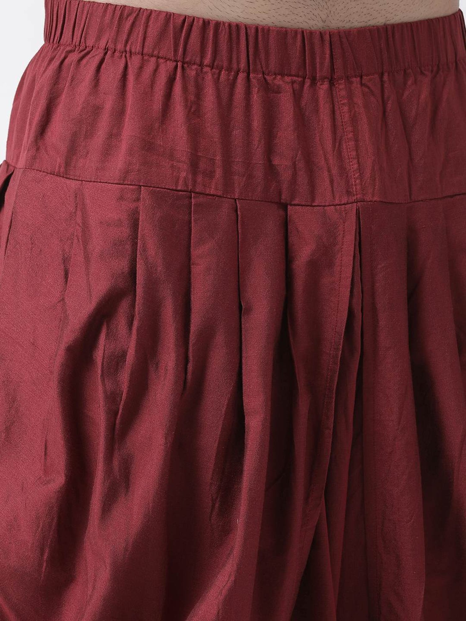 KISAH Maroon Regular Fit Jacquard Sherwani Set