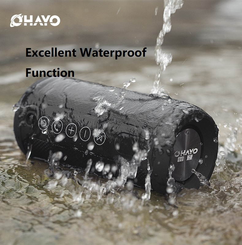 Ohayo X10 IPX 6 Waterproof Outdoor 3D Stereo Sound  Bluetooth 4.2  Portable Low Deep Bass Speaker-Red