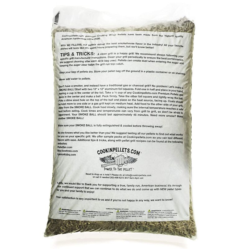 CookinPellets Premium Hickory Grill Smoker Smoking Wood Pellets, 40 Pound Bag (3 Pack)