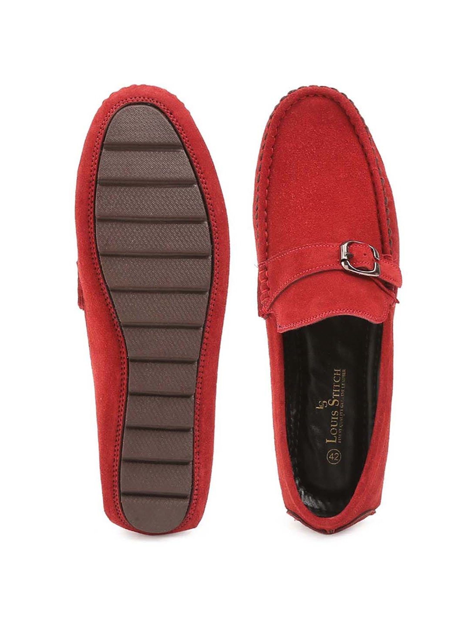 Louis Stitch Men's Ferrari Red Casual Loafers