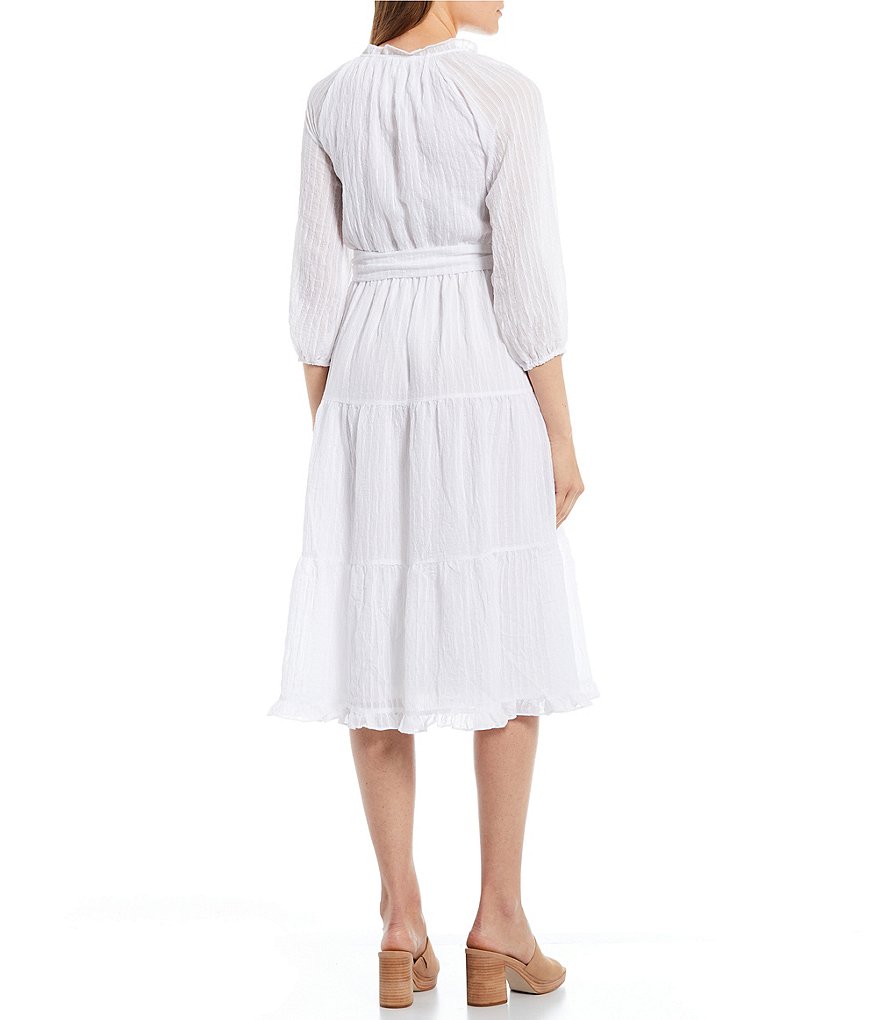 Love & Piece Short-Sleeve Chambray Babydoll Dress