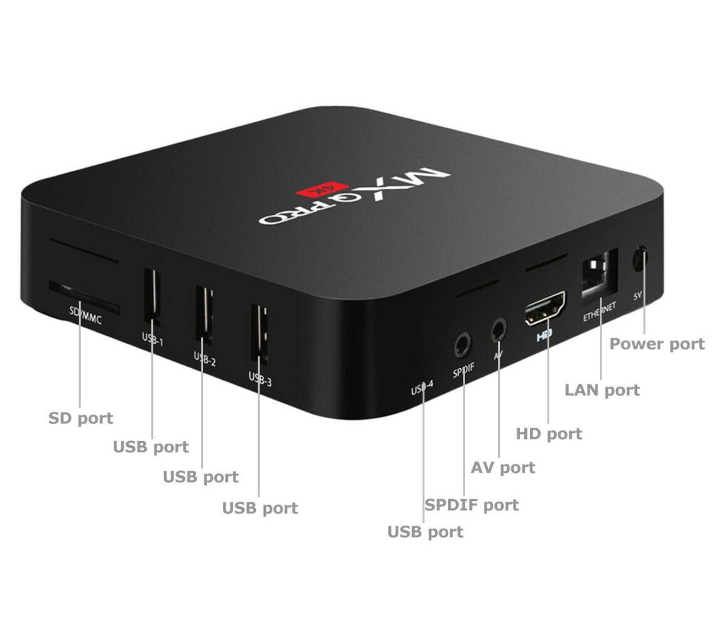 MXQ Pro 4K Ultra HD 64Bit Wifi Android 7.1 Quad Core Smart TV Box Media Player