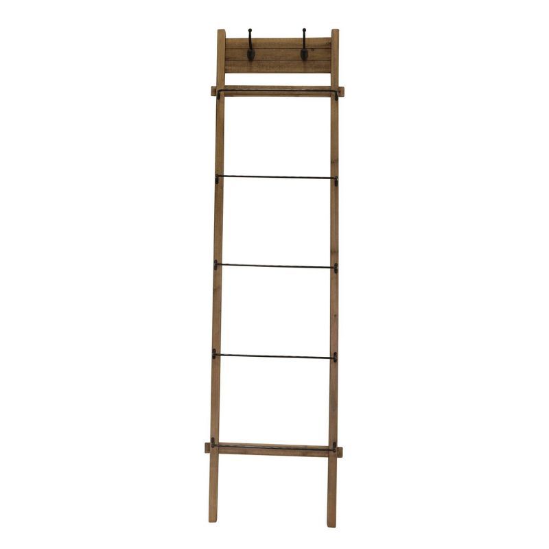 76" Wood/Metal Ladder Brown - Sagebrook Home