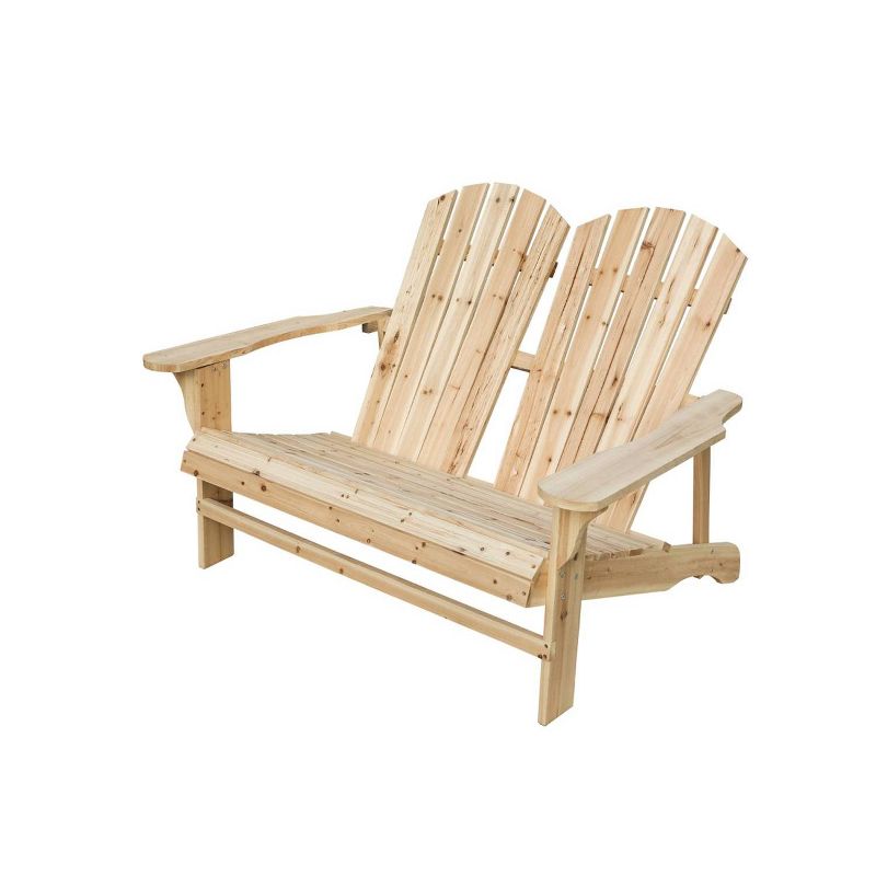 Wood Adirondack Love Seat - Patio Festival