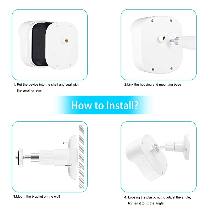 XT2 Wall Mount Bracket3 Pack Full Weather Proof HousingMount with Sync Module Outlet Mount for XT2XT Indoor Outdoor Cameras Security System White