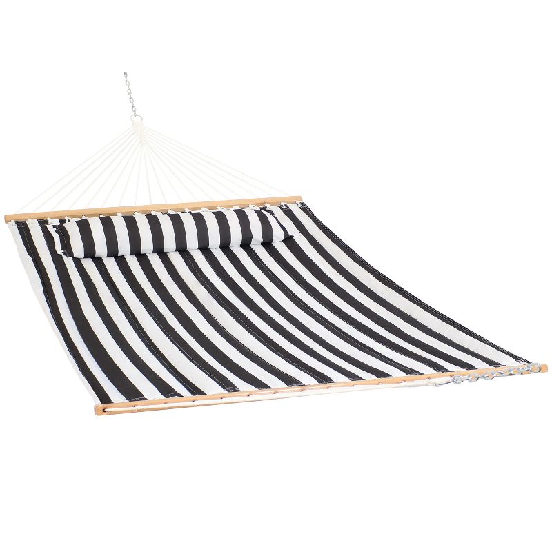 Coronado Double Quilted Hammock Red/Brown Stripe - Smart Living