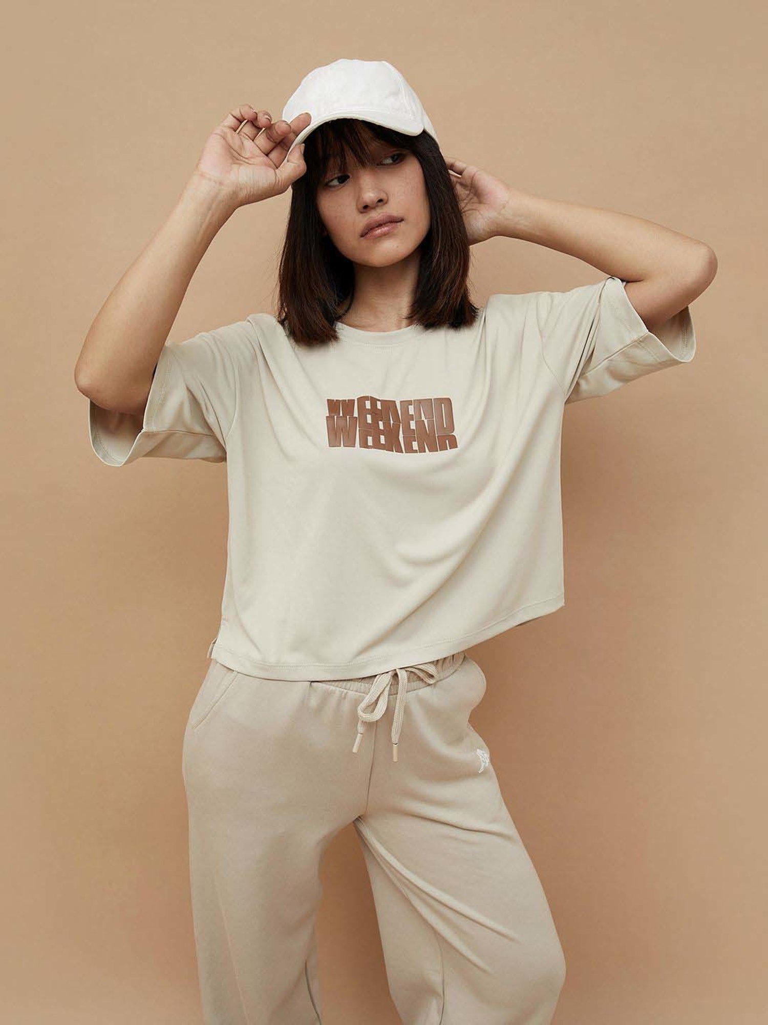 KAPPA Beige Printed Sports T-Shirt