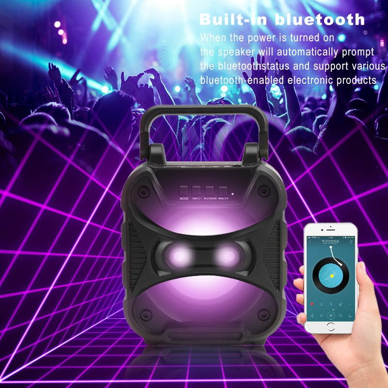 Handhled Bluetooth Speaker, Portable Deep Bass Wireless Stereo Loud for Indoor Outdoor Party