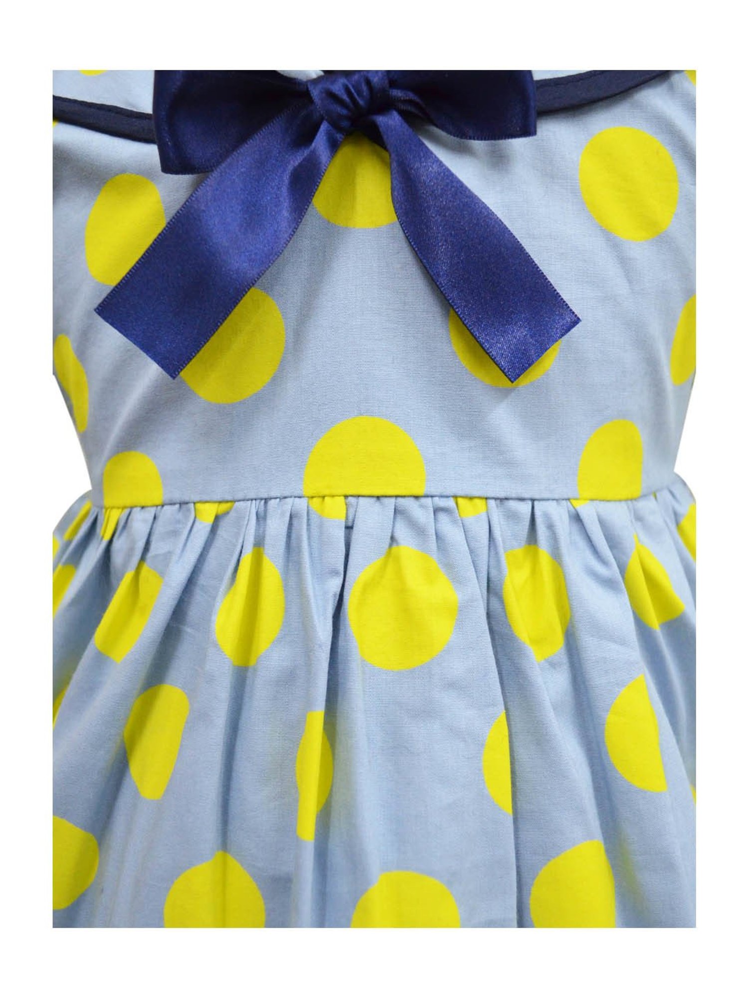 A.T.U.N. Blue & Yellow Printed Full Sleeves Dress