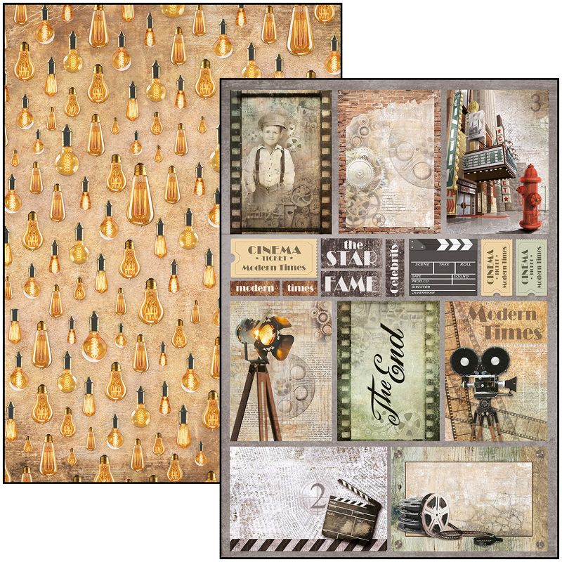 Ciao Bella Double-Sided Creative Pack 90lb A4 9/Pkg-Modern Times, 9 Designs/1 Each